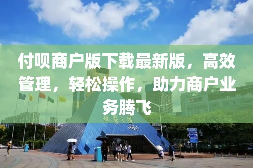 付呗商户版下载最新版，高效管理，轻松操作，助力商户业务腾飞