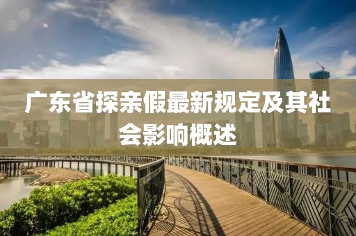 广东省探亲假最新规定及其社会影响概述