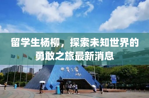 留学生杨柳，探索未知世界的勇敢之旅最新消息