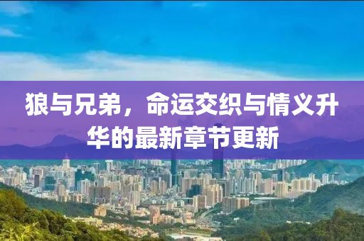 狼与兄弟，命运交织与情义升华的最新章节更新