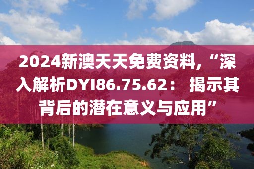 2024新澳天天免费资料,“深入解析DYI86.75.62： 揭示其背后的潜在意义与应用”