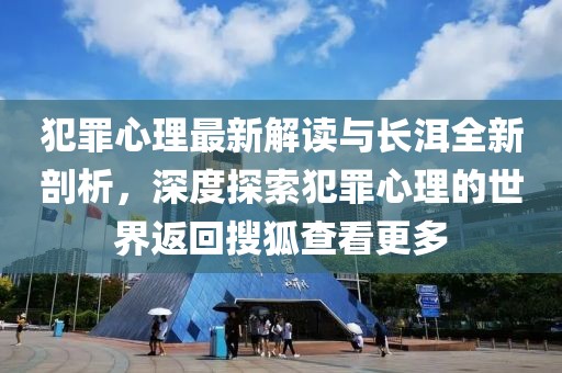犯罪心理最新解读与长洱全新剖析，深度探索犯罪心理的世界返回搜狐查看更多