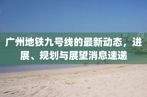 广州地铁九号线的最新动态，进展、规划与展望消息速递