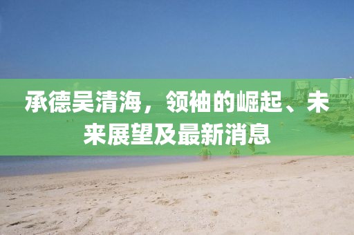 承德吴清海，领袖的崛起、未来展望及最新消息