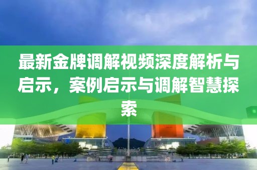 最新金牌调解视频深度解析与启示，案例启示与调解智慧探索