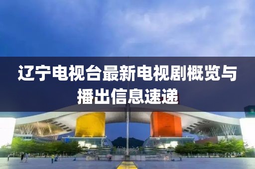 辽宁电视台最新电视剧概览与播出信息速递