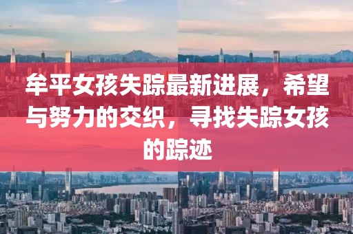 牟平女孩失踪最新进展，希望与努力的交织，寻找失踪女孩的踪迹
