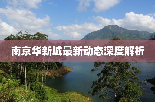 南京华新城最新动态深度解析