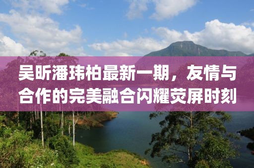 吴昕潘玮柏最新一期，友情与合作的完美融合闪耀荧屏时刻