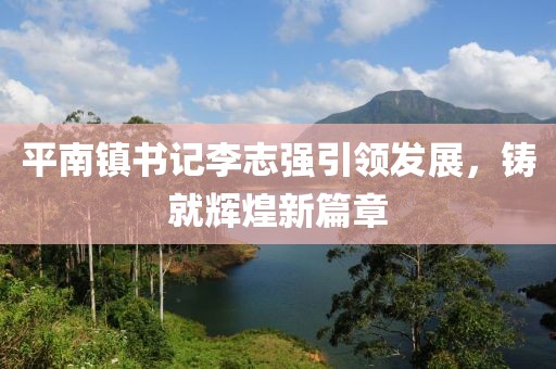平南镇书记李志强引领发展，铸就辉煌新篇章