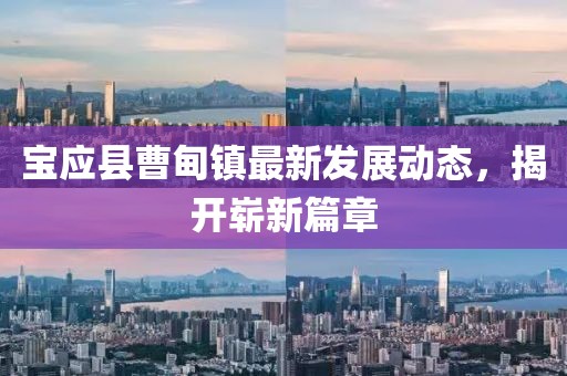 宝应县曹甸镇最新发展动态，揭开崭新篇章