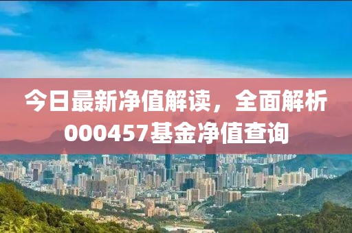今日最新净值解读，全面解析000457基金净值查询