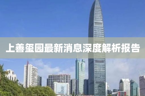 上善玺园最新消息深度解析报告
