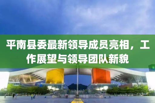 平南县委最新领导成员亮相，工作展望与领导团队新貌