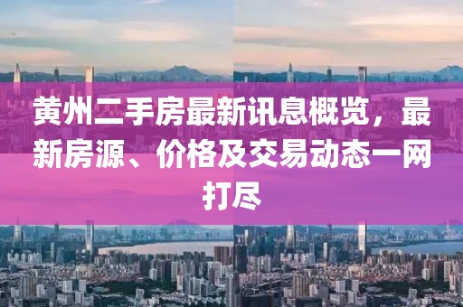 黄州二手房最新讯息概览，最新房源、价格及交易动态一网打尽