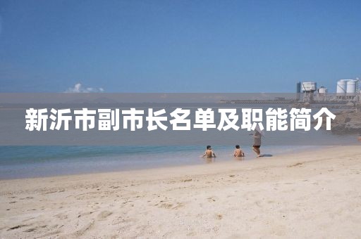 新沂市副市长名单及职能简介