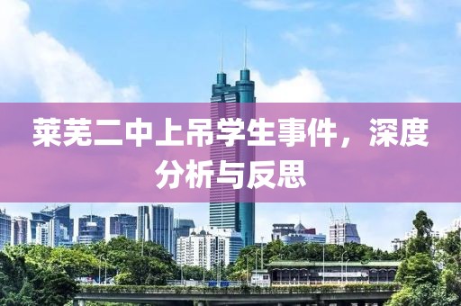 莱芜二中上吊学生事件，深度分析与反思