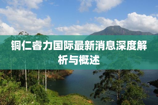 铜仁睿力国际最新消息深度解析与概述