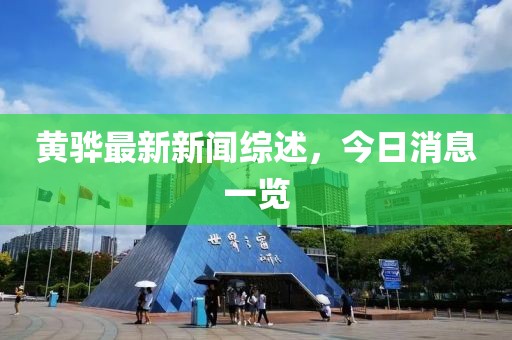 黄骅最新新闻综述，今日消息一览