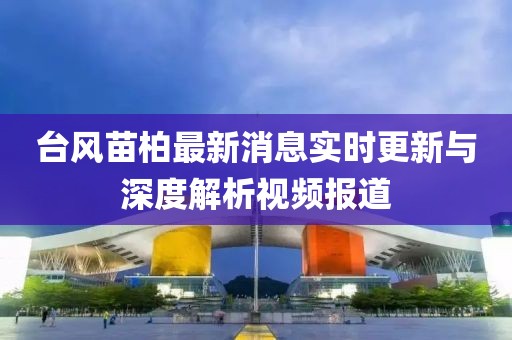 台风苗柏最新消息实时更新与深度解析视频报道