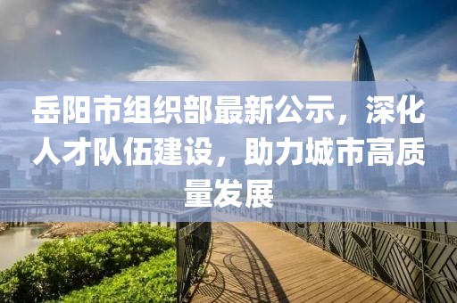 岳阳市组织部最新公示，深化人才队伍建设，助力城市高质量发展