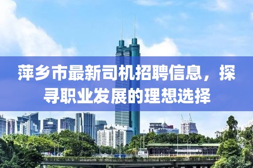 萍乡市最新司机招聘信息，探寻职业发展的理想选择