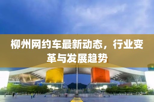 柳州网约车最新动态，行业变革与发展趋势