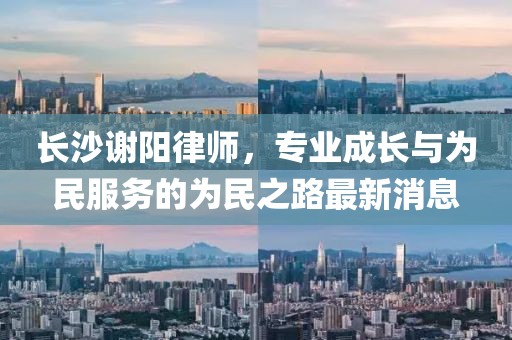 长沙谢阳律师，专业成长与为民服务的为民之路最新消息