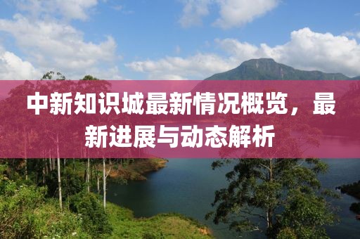 中新知识城最新情况概览，最新进展与动态解析