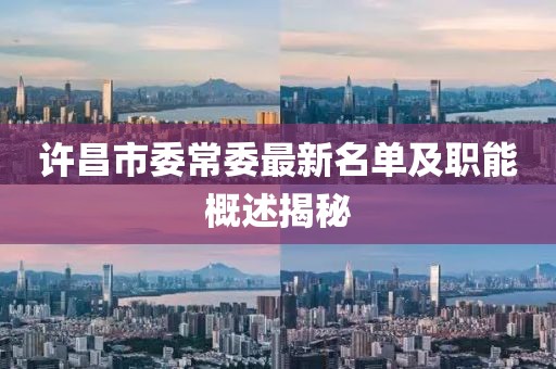 许昌市委常委最新名单及职能概述揭秘