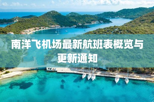 南洋飞机场最新航班表概览与更新通知