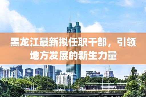 黑龙江最新拟任职干部，引领地方发展的新生力量