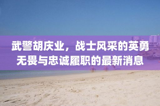 武警胡庆业，战士风采的英勇无畏与忠诚履职的最新消息