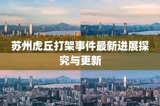 苏州虎丘打架事件最新进展探究与更新