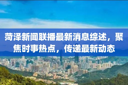 菏泽新闻联播最新消息综述，聚焦时事热点，传递最新动态
