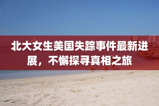 北大女生美国失踪事件最新进展，不懈探寻真相之旅