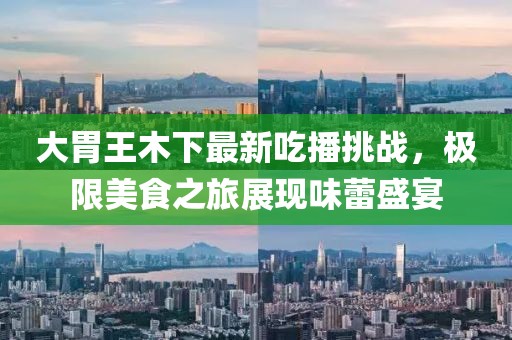 大胃王木下最新吃播挑战，极限美食之旅展现味蕾盛宴