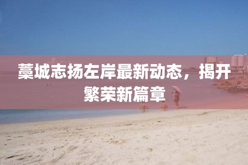 藁城志扬左岸最新动态，揭开繁荣新篇章