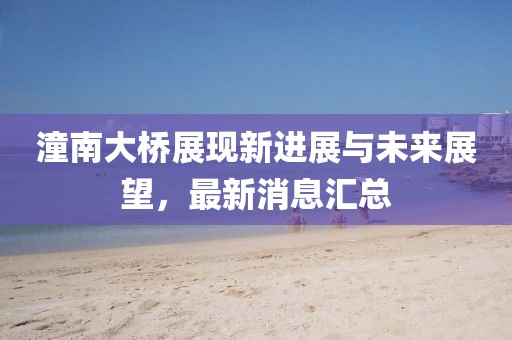 潼南大桥展现新进展与未来展望，最新消息汇总