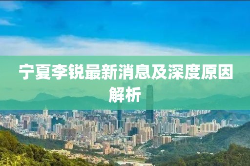 宁夏李锐最新消息及深度原因解析