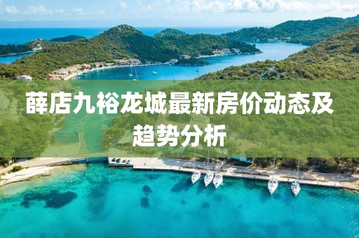 薛店九裕龙城最新房价动态及趋势分析