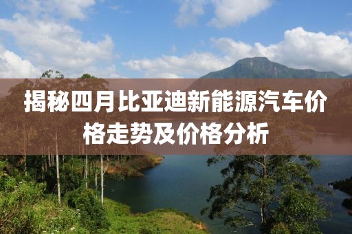 揭秘四月比亚迪新能源汽车价格走势及价格分析