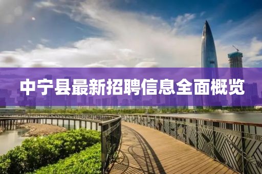 中宁县最新招聘信息全面概览