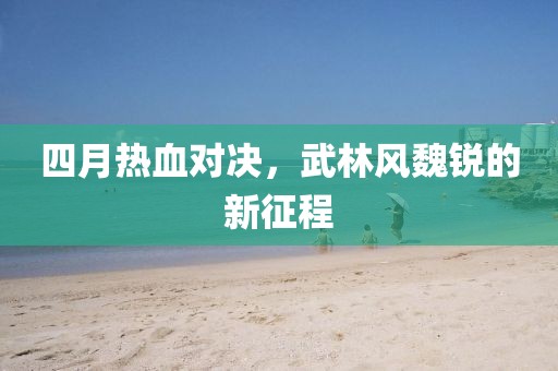 四月热血对决，武林风魏锐的新征程