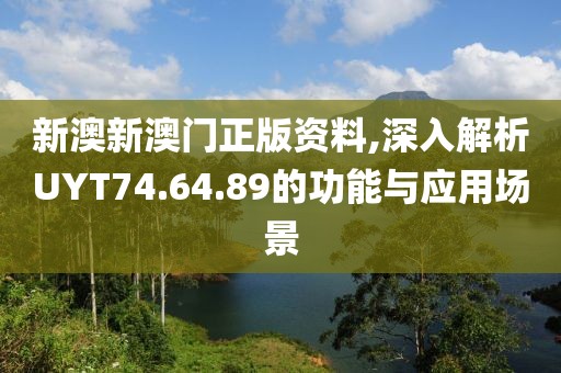 新澳新澳门正版资料,深入解析UYT74.64.89的功能与应用场景