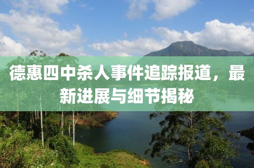 德惠四中杀人事件追踪报道，最新进展与细节揭秘