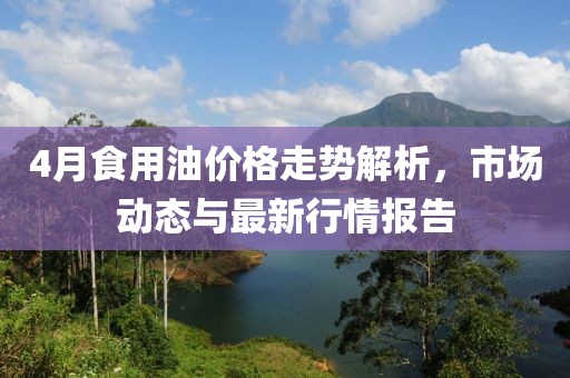 4月食用油价格走势解析，市场动态与最新行情报告
