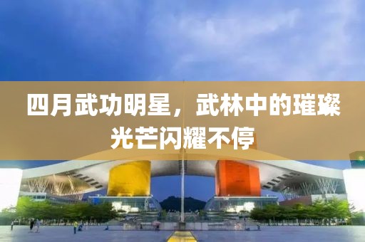 四月武功明星，武林中的璀璨光芒闪耀不停