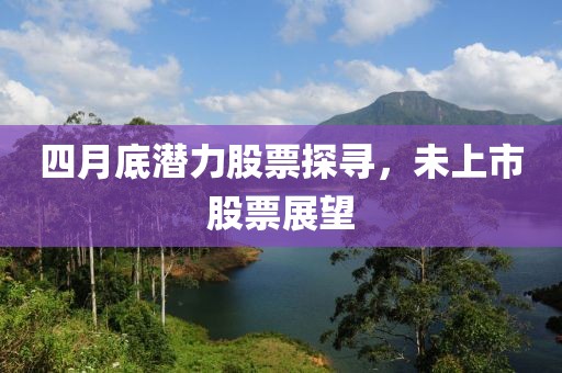 四月底潜力股票探寻，未上市股票展望
