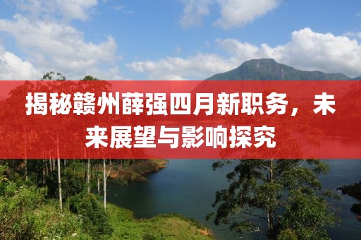 揭秘赣州薛强四月新职务，未来展望与影响探究